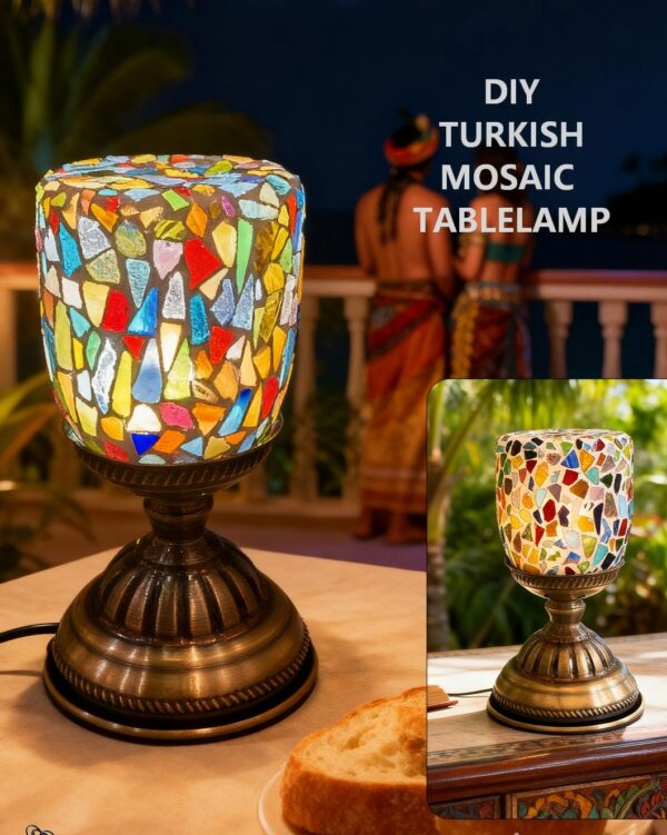 Turkish Mosaic Lamp-Cylindrical